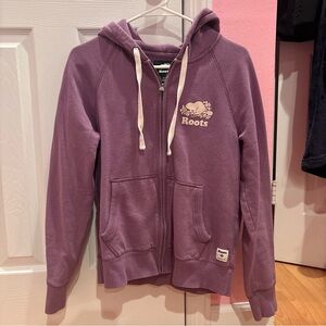 Roots Purple Zip-Up Hoodie